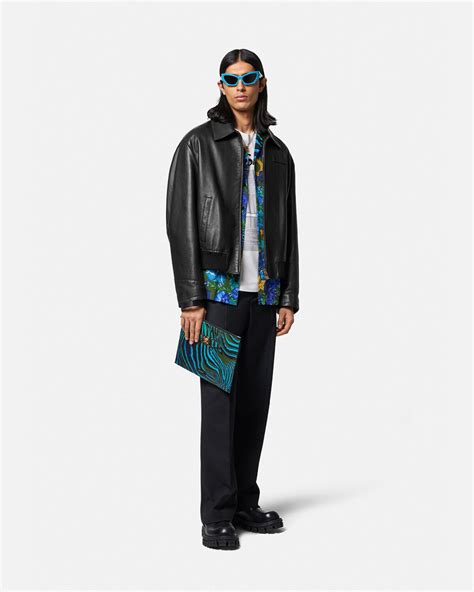 versace h&m leather jacket|Versace online shopping.